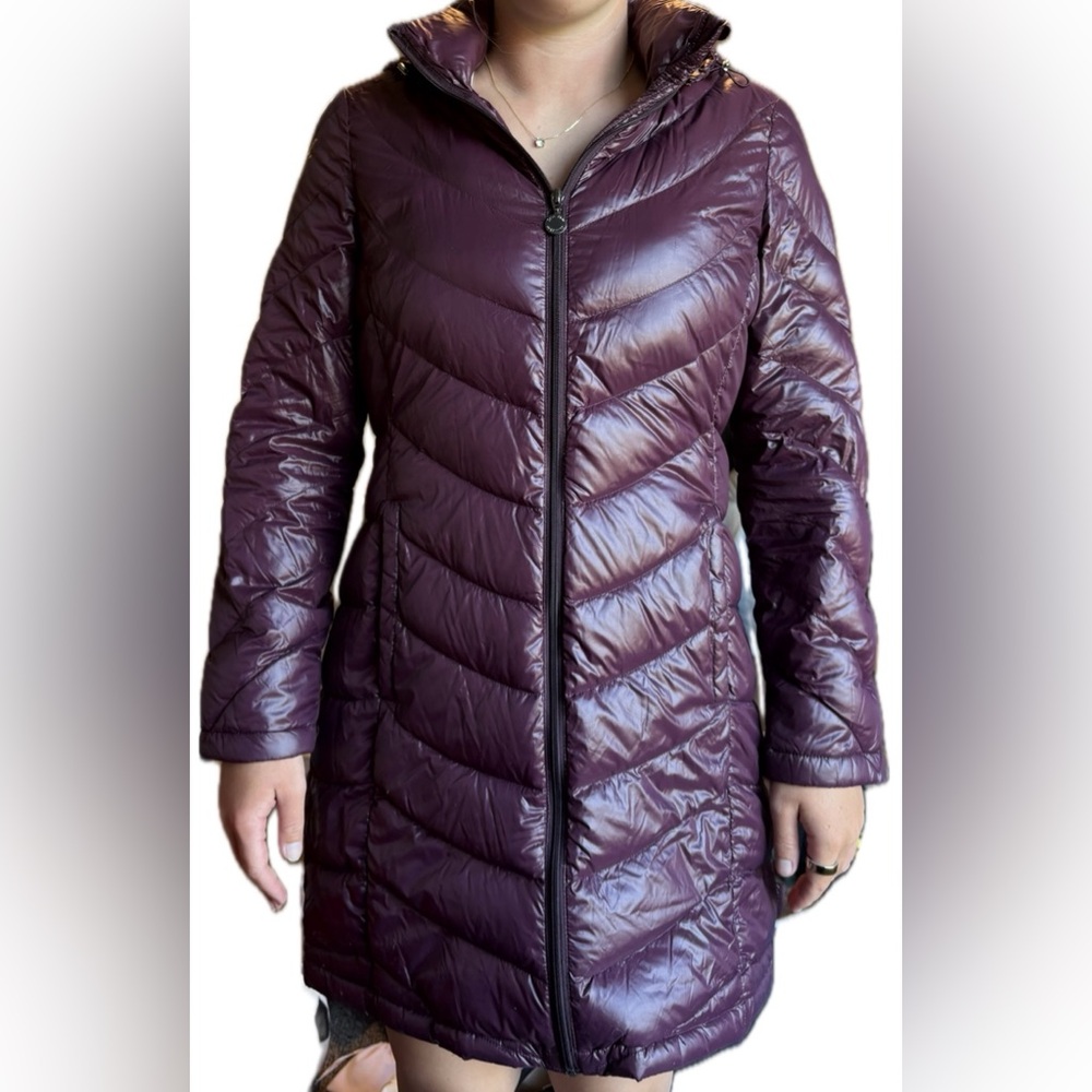 Calvin Klein Women's Deep Purple Puffer Coat